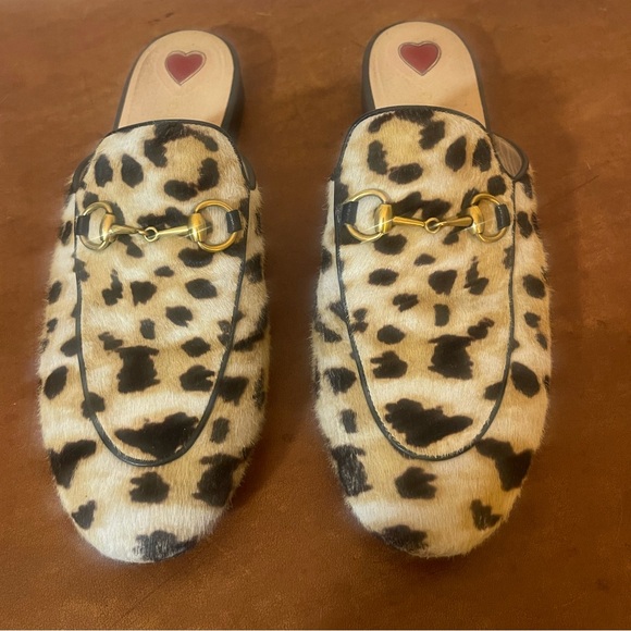 Gucci Princeton mules in calf hair leopard size 38 - Picture 2 of 11